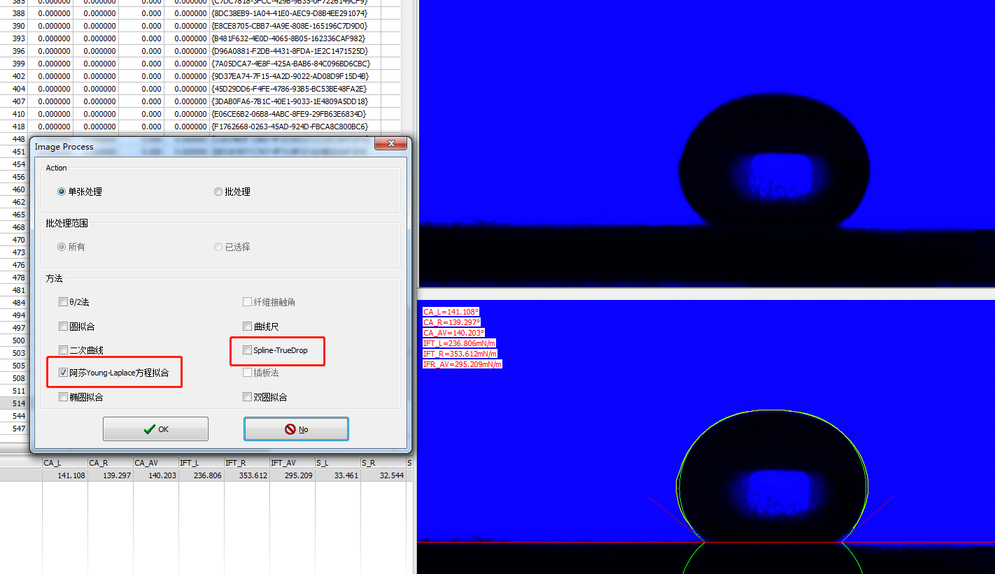 RealDrop接触角测量算法